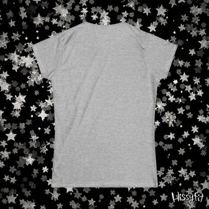 Gray t-shirt on a black background with star patterns